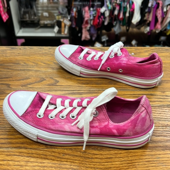 CONVERSE | Chuck Taylor All-Star hot pink tie dye low top sneakers/shoes M5 W7 - Picture 3 of 7